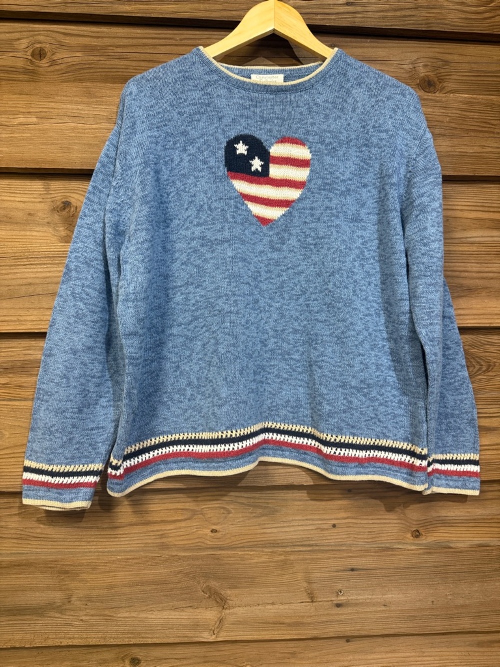 2002 Christopher & Banks Americana Knit Sweater